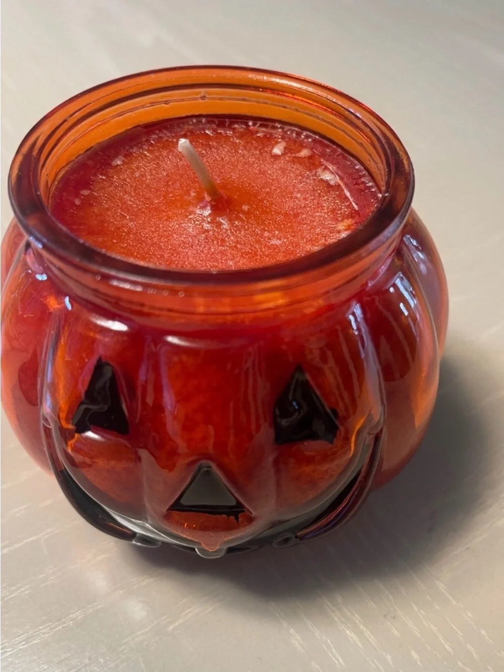 Halloween Jack-O'-Lantern Candle with Witch Hat - Orange & Black